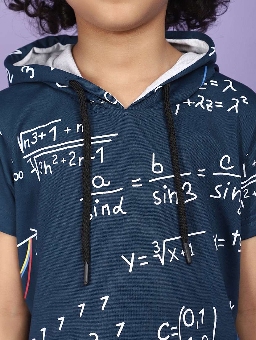 boys hooded typographic regular t-shirt - 21035009 -  Standard Image - 5