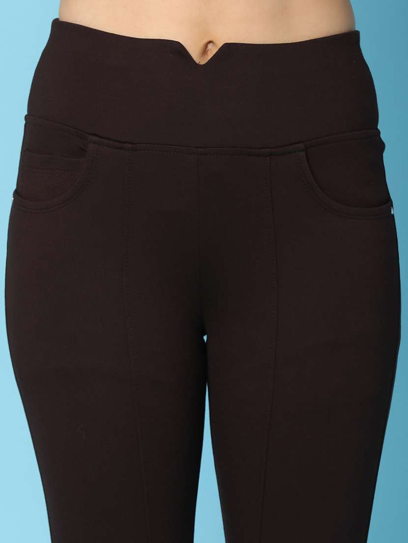 women solid mid rise jegging - 21035054 -  Standard Image - 5