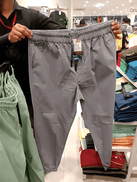 sea green twill joggers - 21035077 - Zoom Image - 0