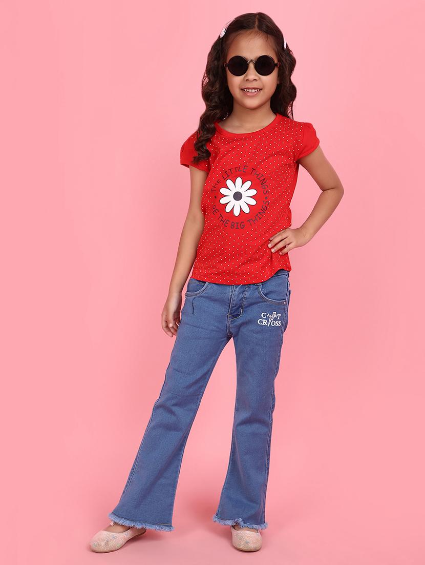 girls round neck graphic regular tee - 21035095 - Standard Image - 3