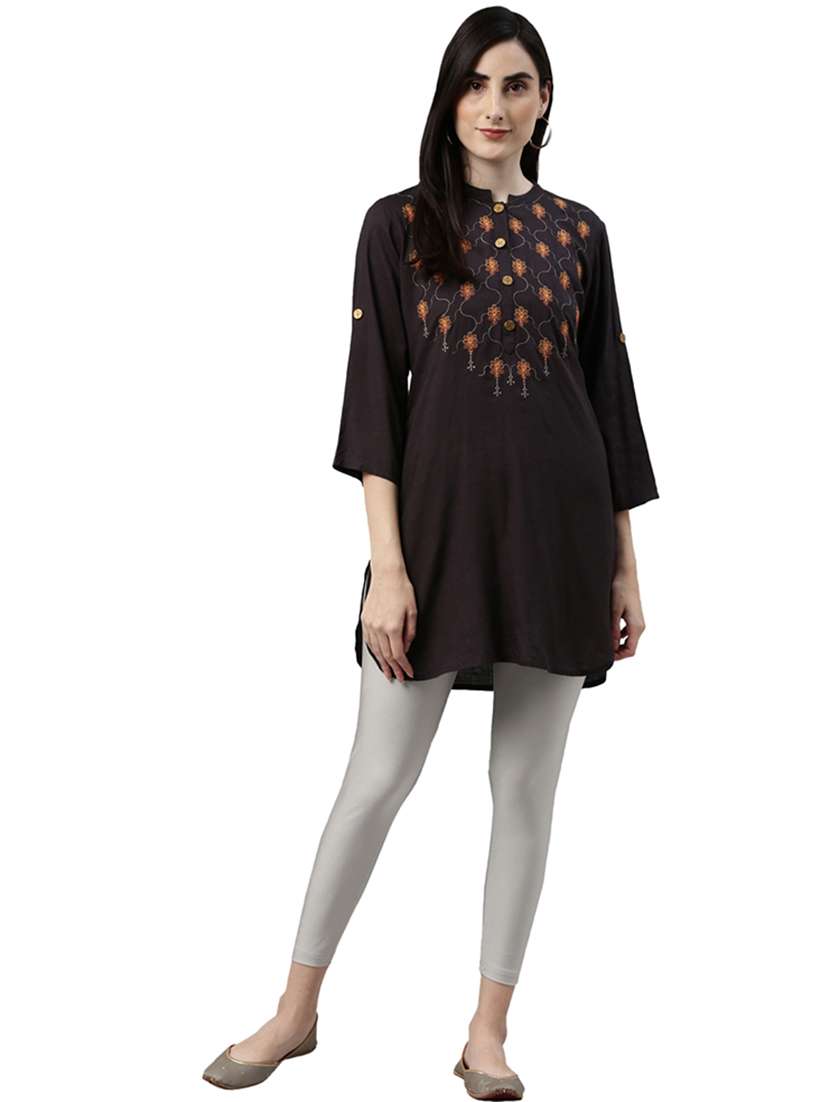 women solid ankle length leggings - 21035250 -  Standard Image - 5