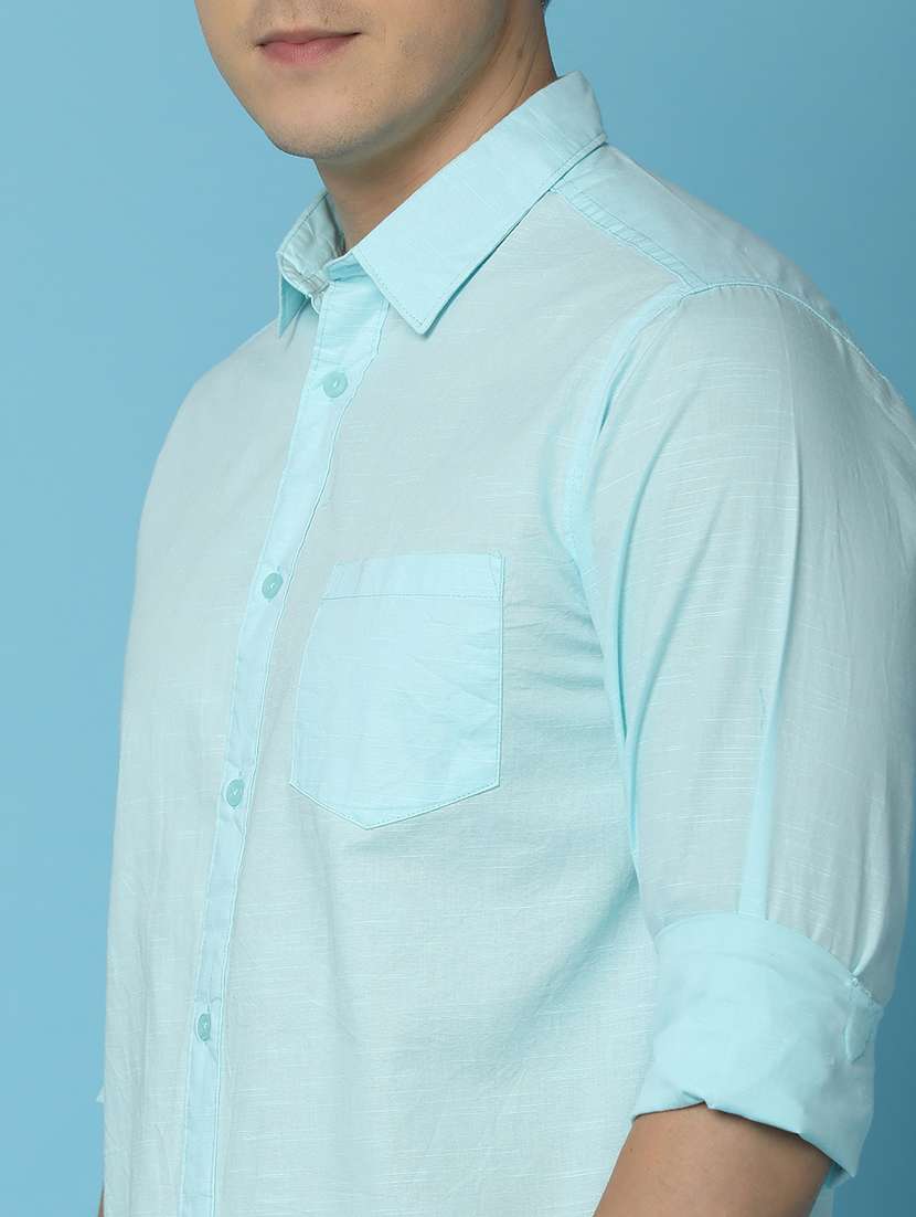 men solid cotton casual shirt - 21035567 -  Standard Image - 5