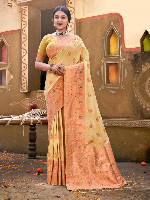 women self design banarasi saree with blouse - 21036431 -  Standard Image - 0