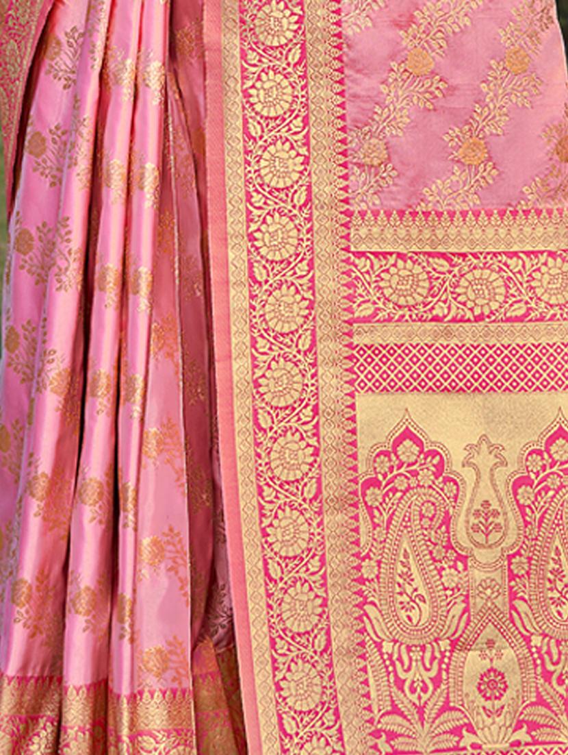 women self design banarasi saree with blouse - 21036469 - Standard Image - 3