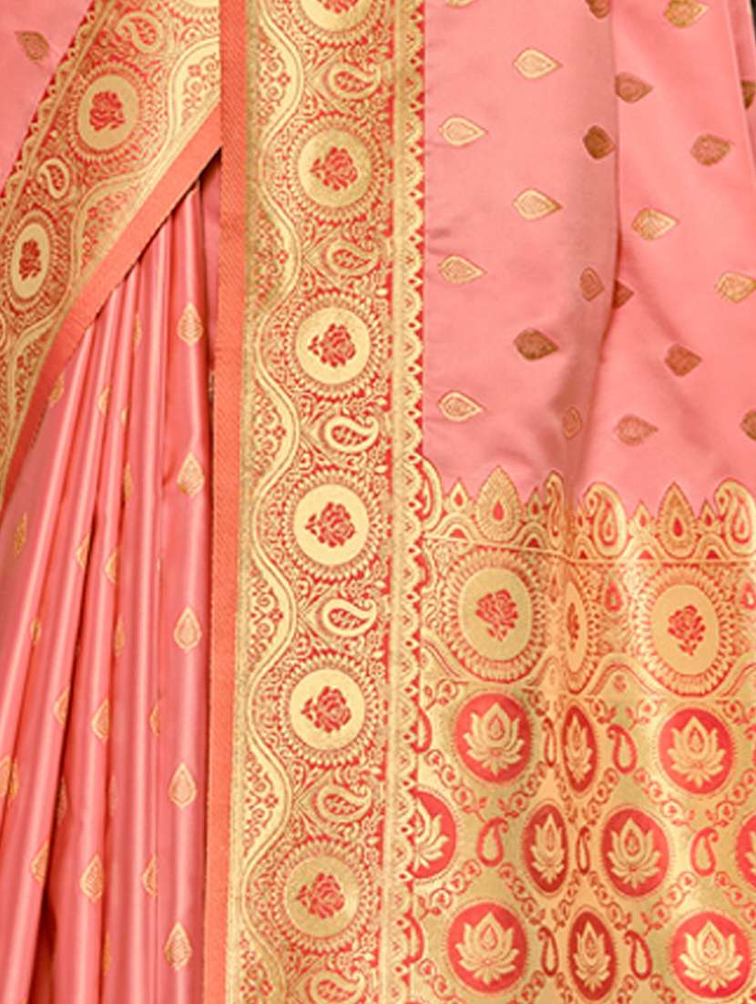 women self design banarasi saree with blouse - 21036476 -  Standard Image - 3