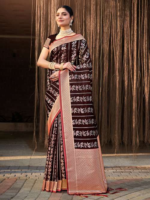 women self design banarasi saree with blouse - 21036488 - Standard Image - 0