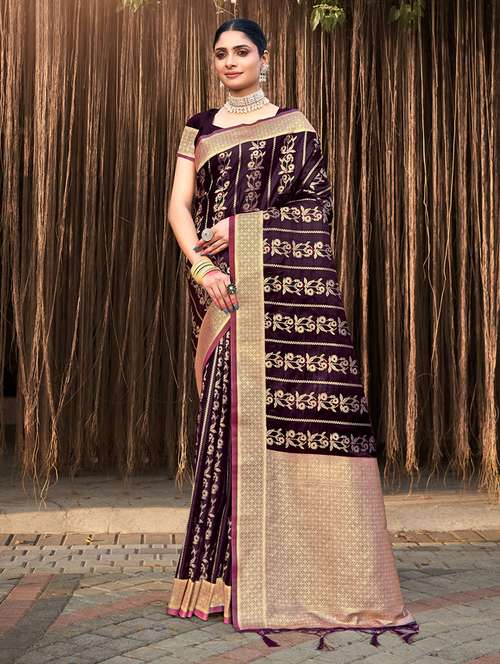 women self design banarasi saree with blouse - 21036490 -  Standard Image - 0