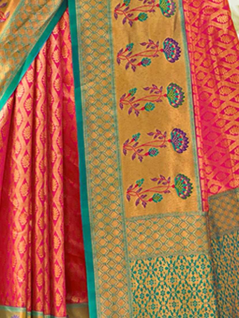women self design banarasi saree with blouse - 21036494 - Standard Image - 3