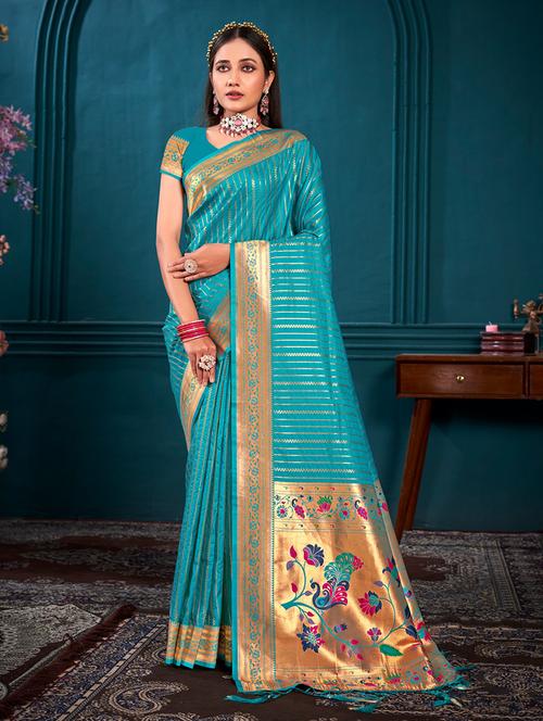 women self design paithani saree with blouse - 21036497 -  Standard Image - 0