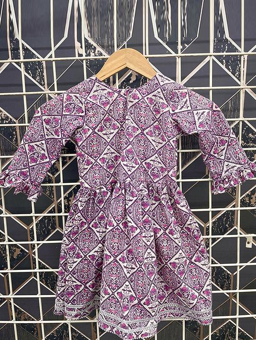 girls cotton blend kurta sharara set - 21036930 - Standard Image - 0