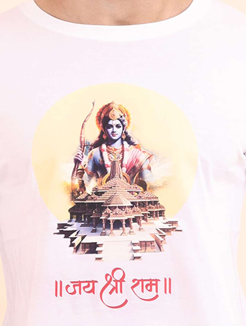 men round neck front printed t-shirt - 21040348 - Standard Image - 3