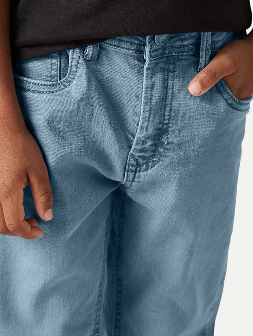 boys blue solid casual jean - 21043383 -  Standard Image - 3