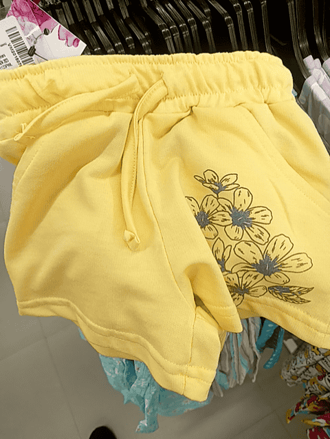 yellow loop knit shorts and threefourth - 21043470 - Zoom Image - 0