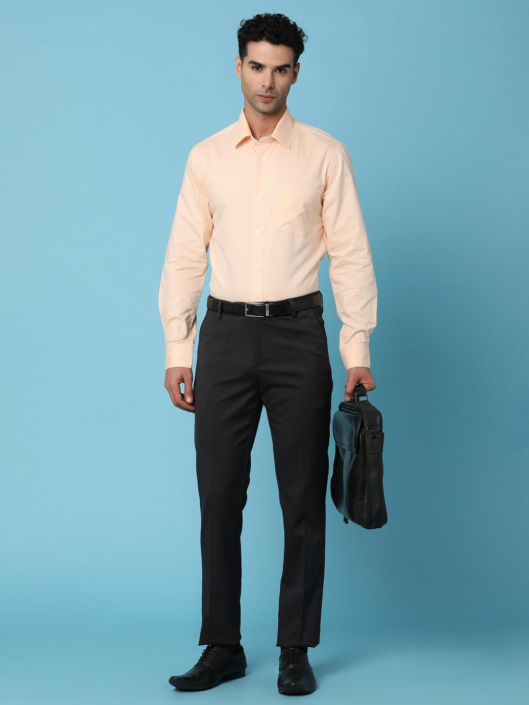 orange poly cotton formal shirt - 21043488 - Standard Image - 8