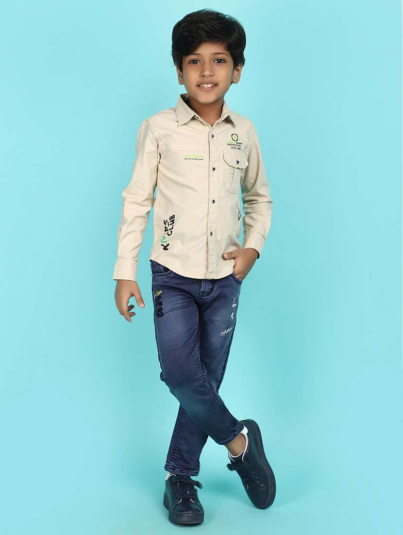 beige cotton shirt - 21043530 -  Standard Image - 3