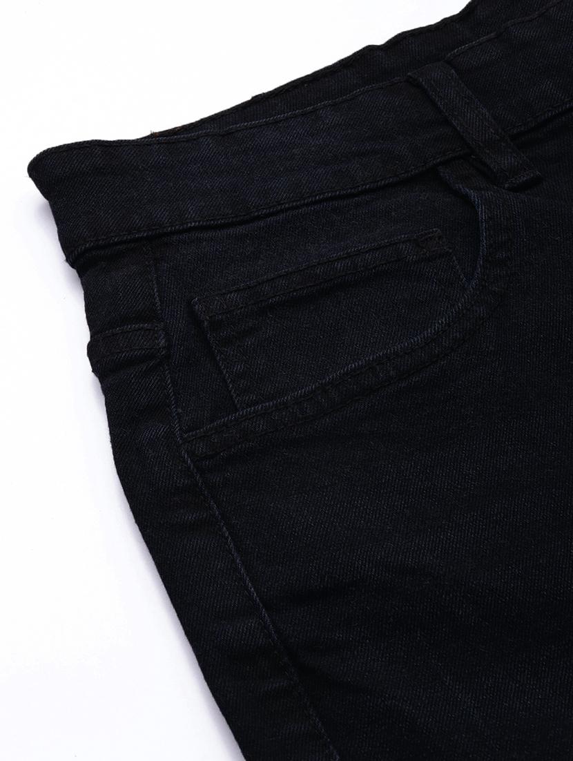 men black mid rise plain jeans - 21043852 - Standard Image - 5