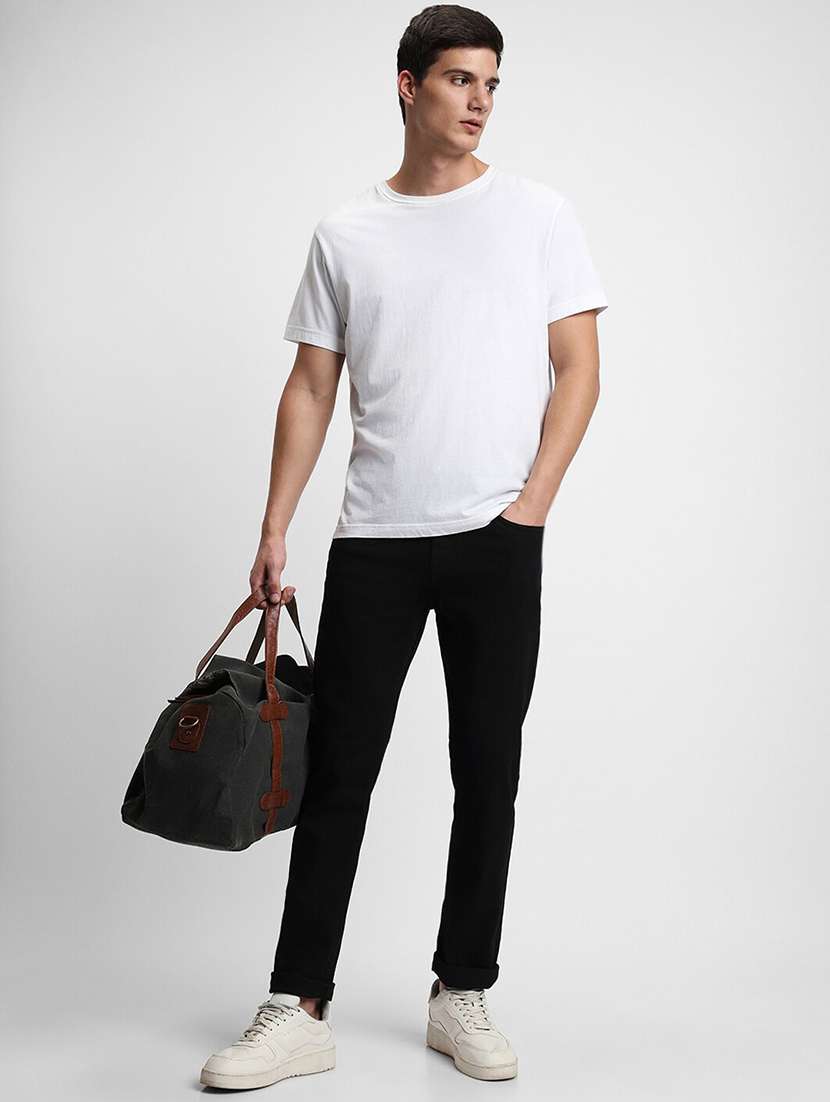 men mid rise plain jeans - 21043855 - Standard Image - 3