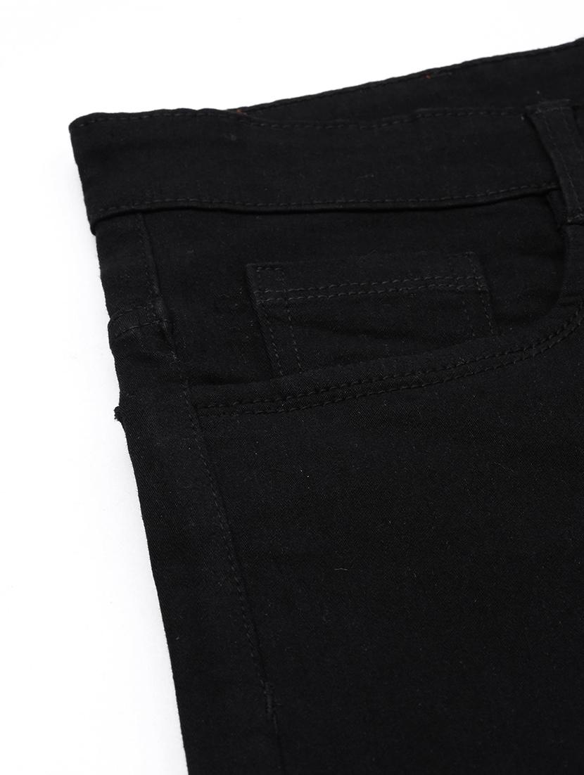 men black mid rise slash knee jeans - 21043856 - Standard Image - 5