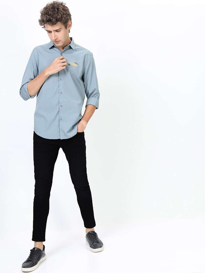 men mid rise plain jeans - 21043874 -  Standard Image - 3