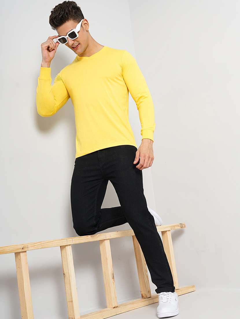 men black mid rise plain jeans - 21043898 - Standard Image - 3