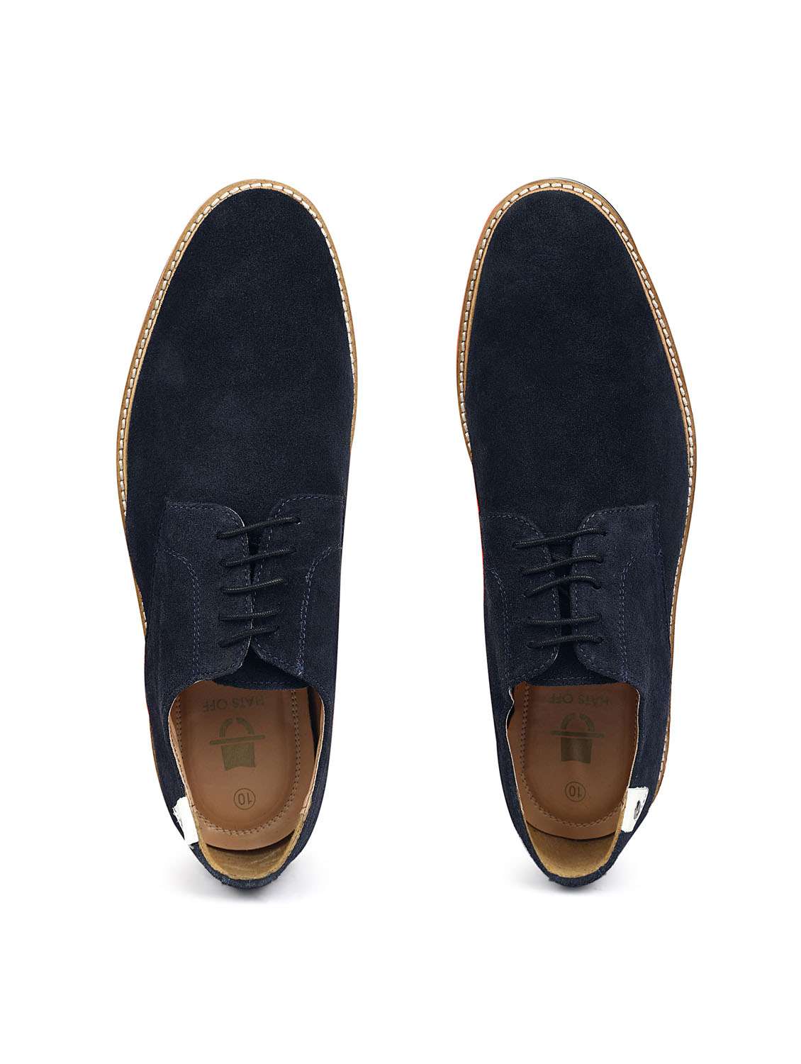 men navy blue solid casual shoes - 21047974 -  Standard Image - 5