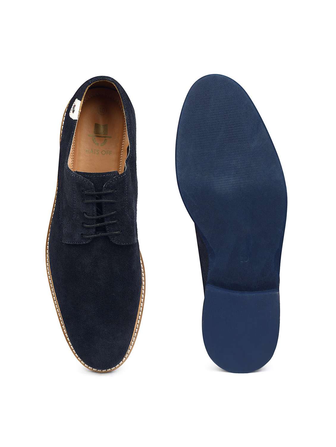 men navy blue solid casual shoes - 21047974 -  Standard Image - 8