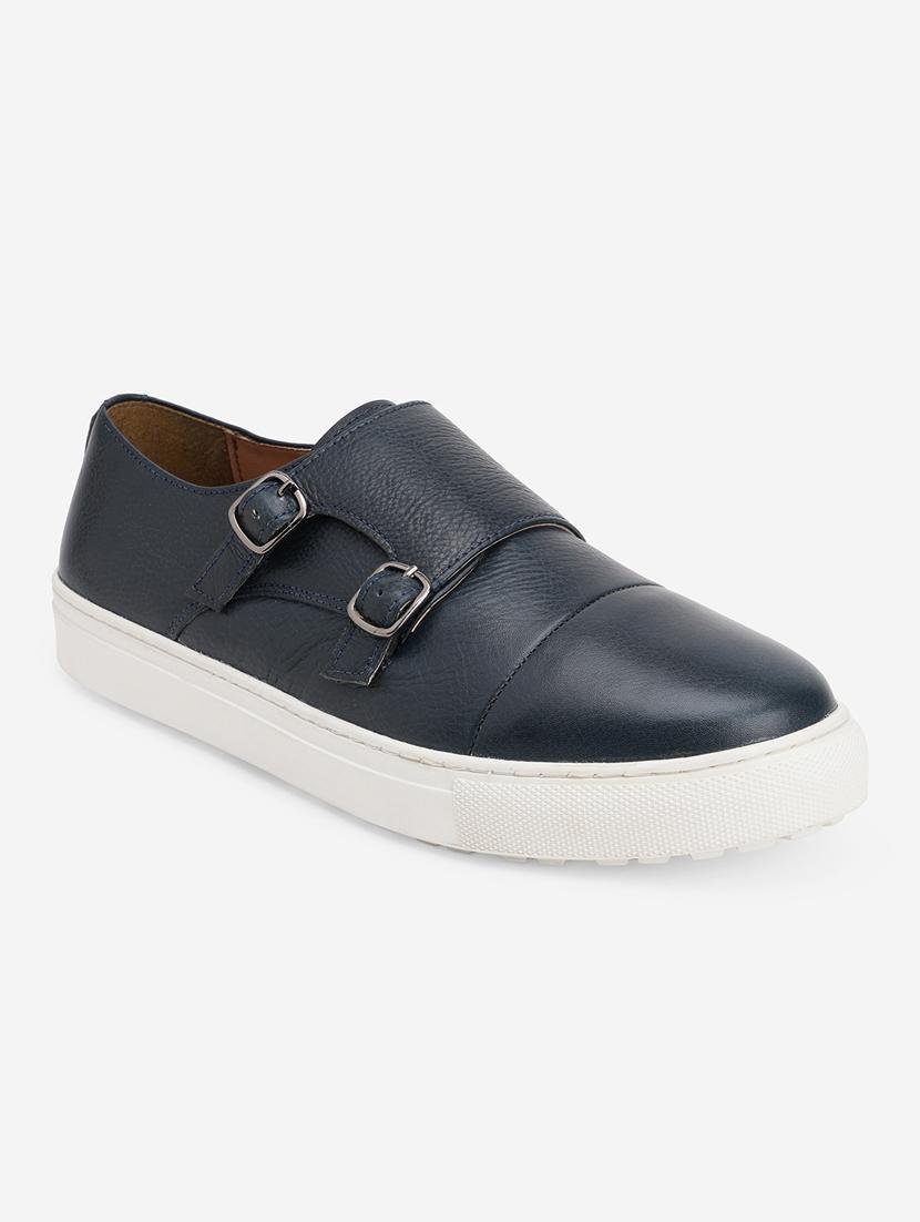 men navy blue solid casual shoes - 21047979 - Zoom Image - 0
