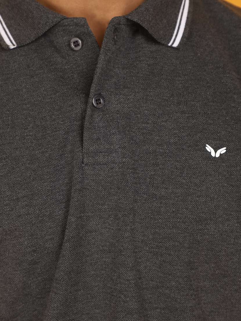 grey cotton plain t-shirt - 21048666 -  Standard Image - 5