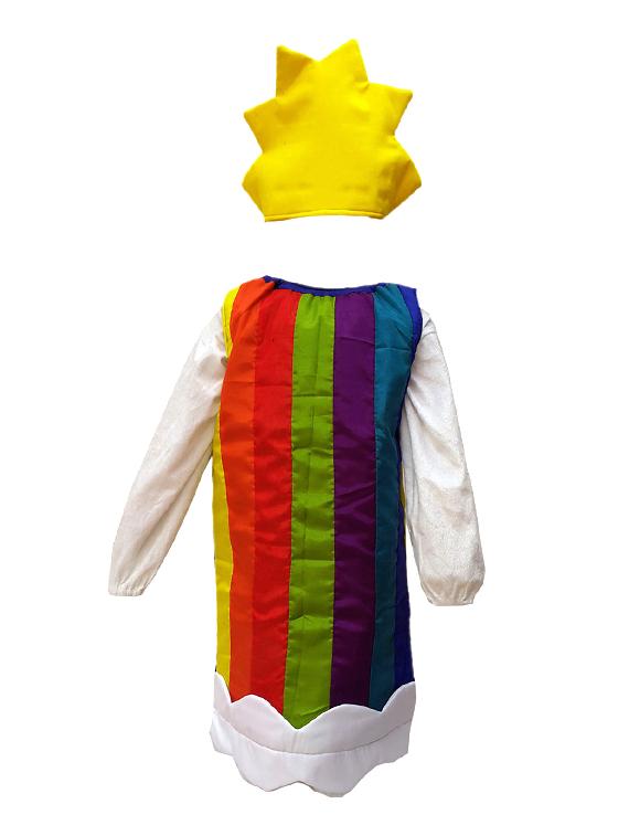 multi colored polyester rainbow costume - 21048826 - Standard Image - 3