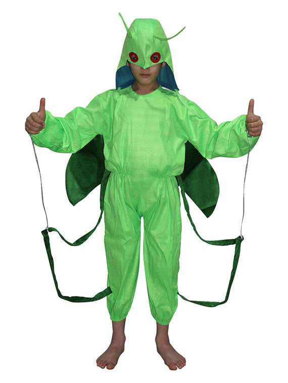 green polyester costume