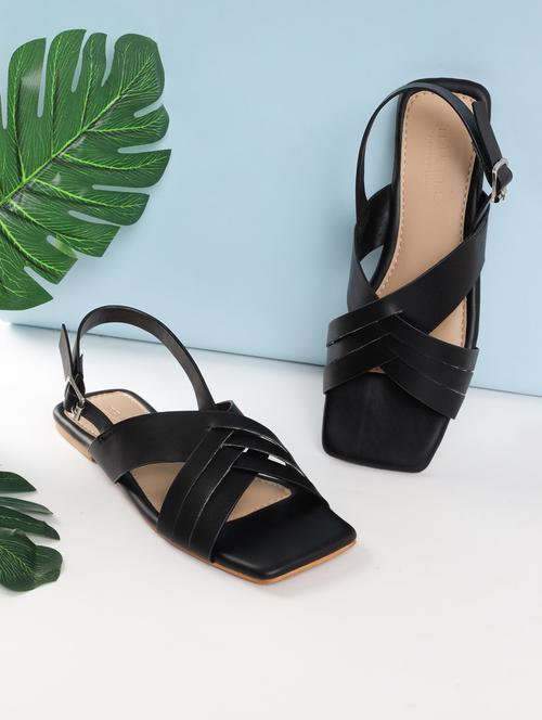 women solid back strap sandal - 21049968 - Standard Image - 0