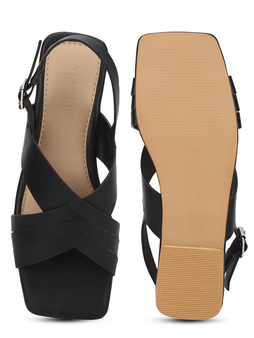 women solid back strap sandal - 21049968 - Standard Image - 5