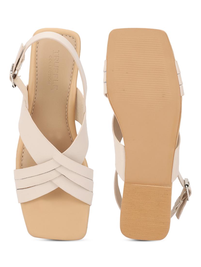 women solid back strap sandal - 21049969 - Standard Image - 5