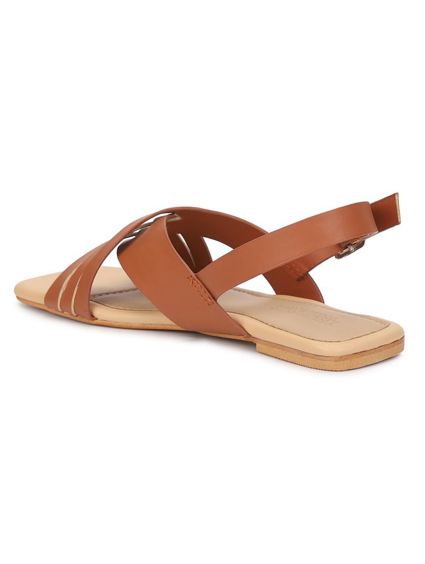 women solid back strap sandal - 21049970 - Standard Image - 3