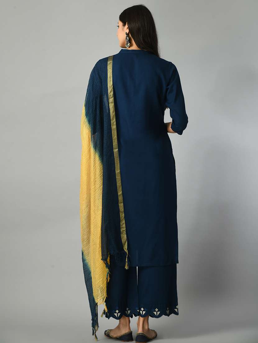 women three quarter sleeve suit set - 21050238 -  Standard Image - 5