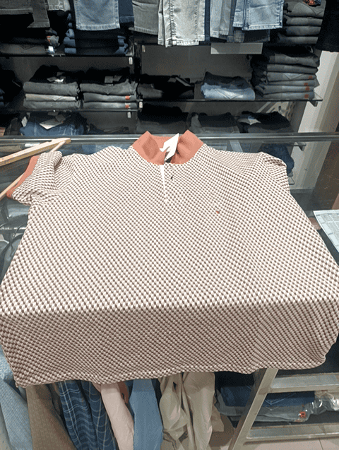 rust poly cotton pique tshirt - 21051071 - Standard Image - 0