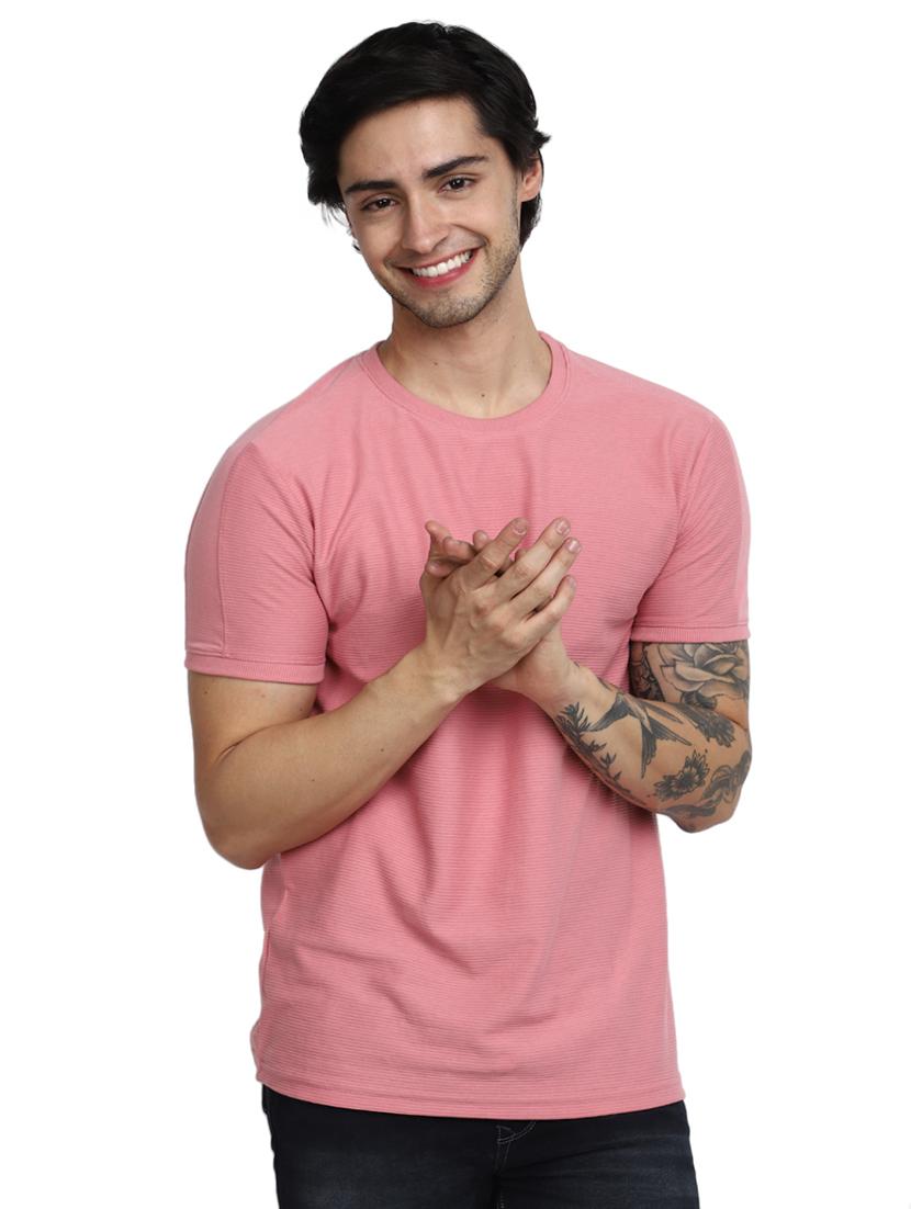 men solid short sleeve slim fit t-shirt - 21051464 - Zoom Image - 0