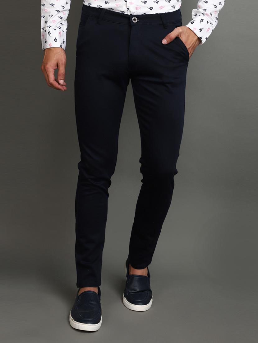 men solid flat front casual trouser - 21051624 - Zoom Image - 0
