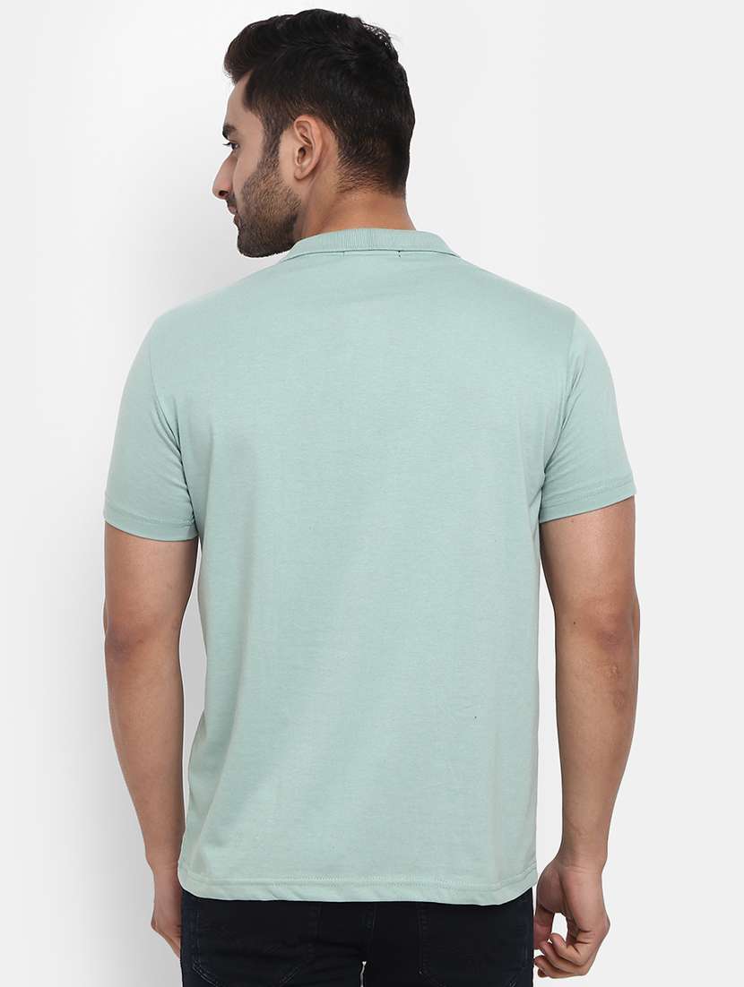 sea green poly cotton single jersey tshirt - 21051769 -  Standard Image - 3