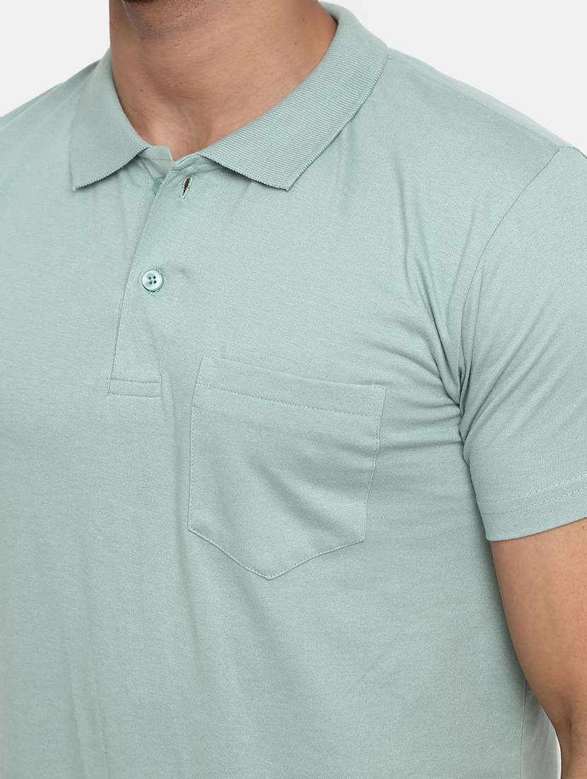 sea green poly cotton single jersey tshirt - 21051769 -  Standard Image - 5