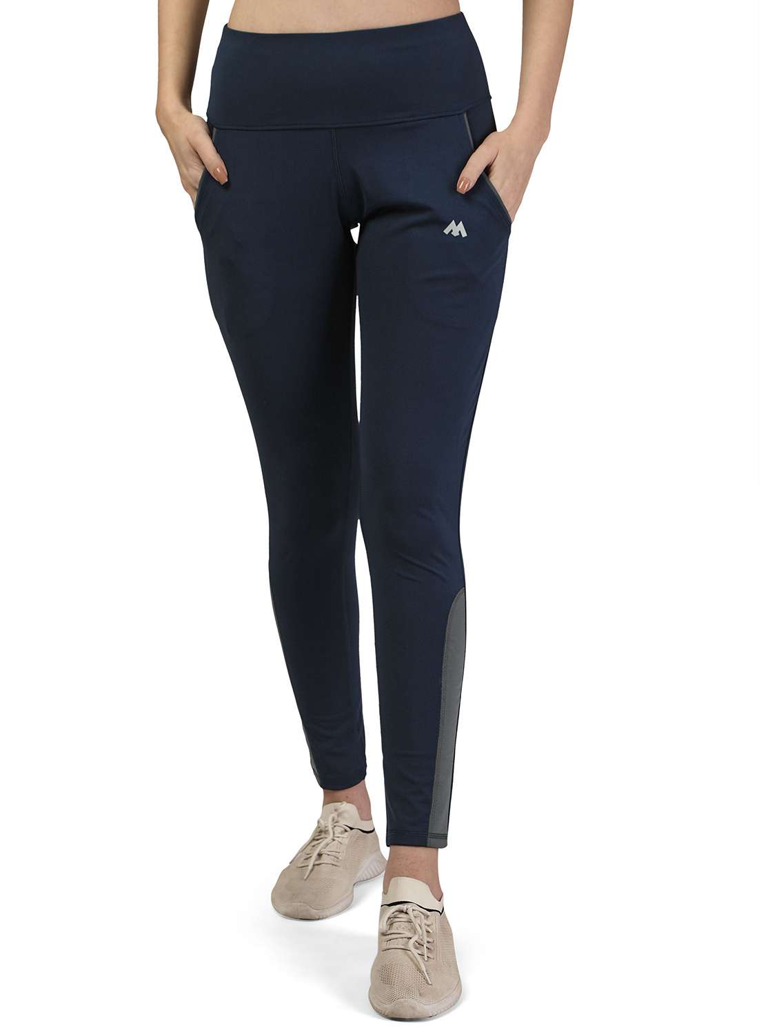 women solid high rise slim fit yoga pant - 21051834 - Zoom Image - 0
