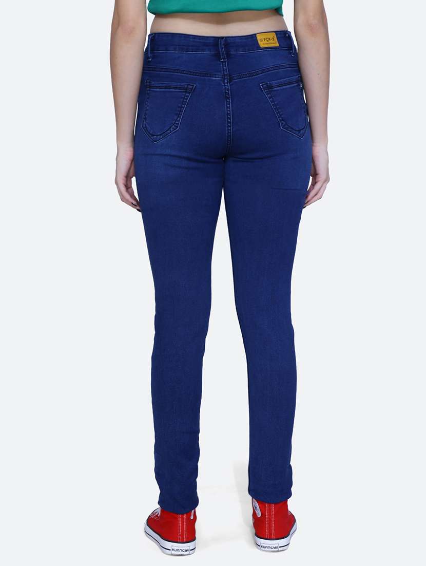 women mid rise plain jean - 21051912 - Standard Image - 3