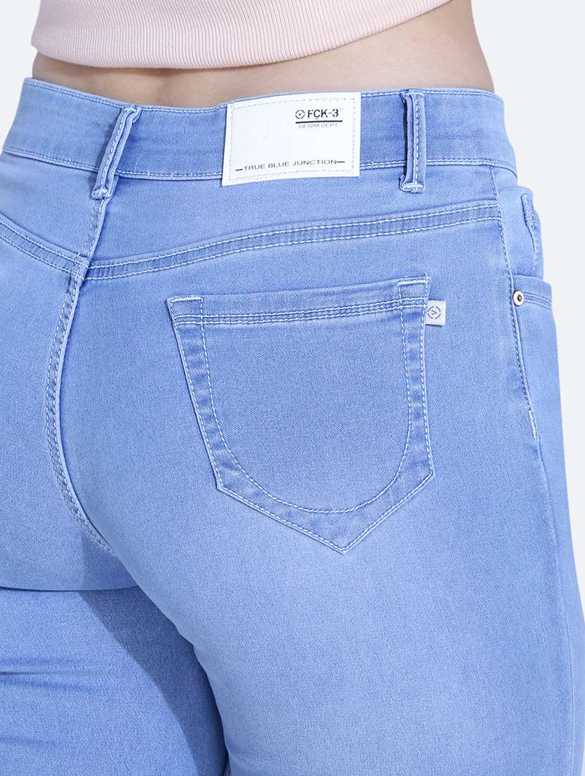 women mid rise plain jean - 21051933 - Standard Image - 5