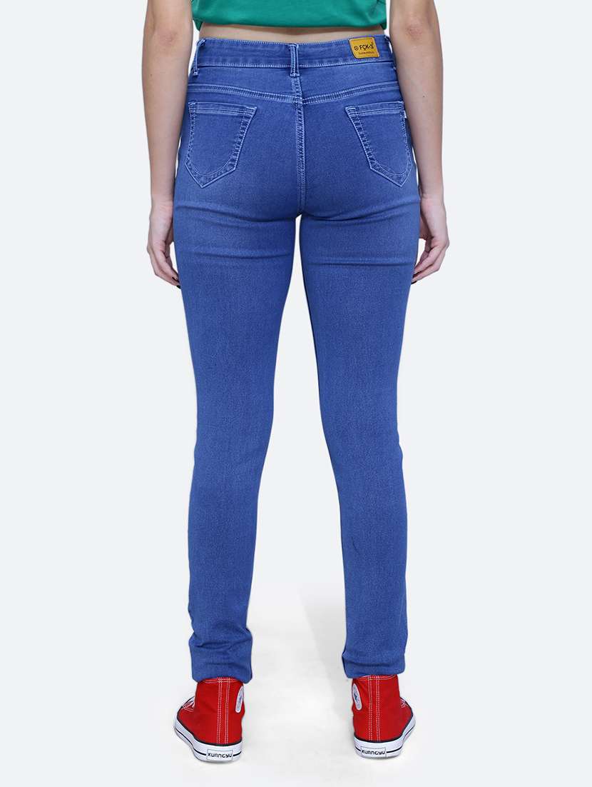 women high rise plain jean - 21051992 - Standard Image - 3