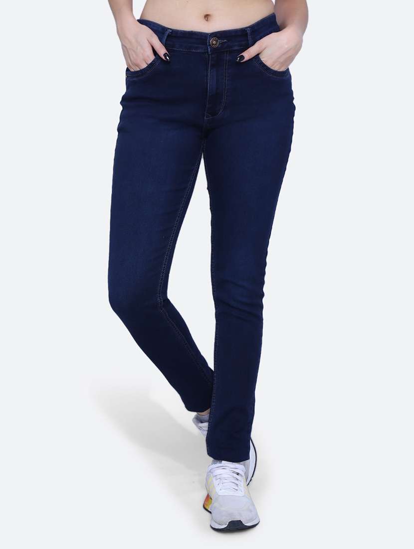 high rise plain jeans