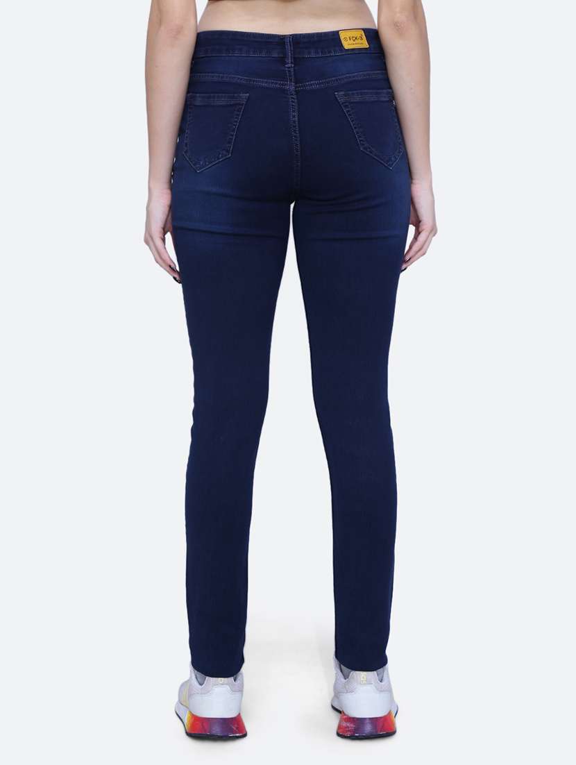 high rise plain jeans - 21052004 -  Standard Image - 3