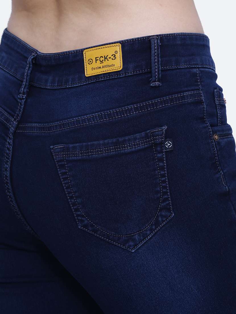 high rise plain jeans - 21052004 -  Standard Image - 5