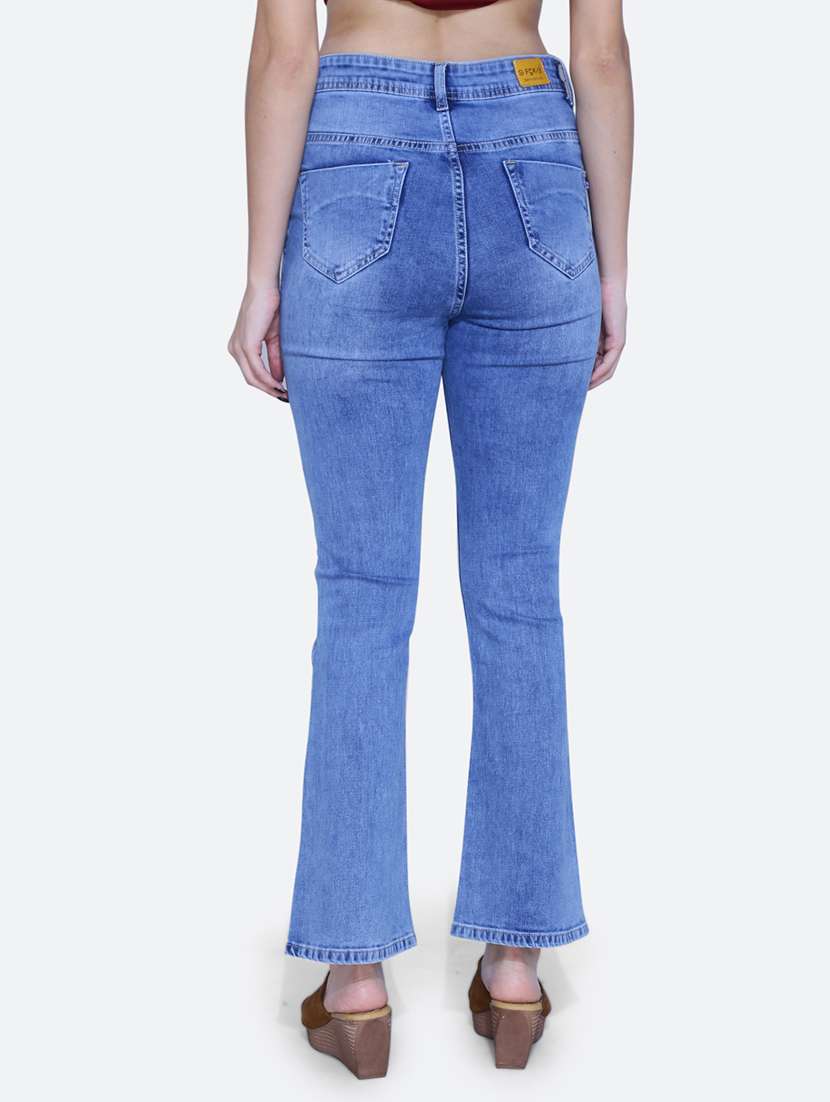 women high rise plain jean - 21052056 -  Standard Image - 3