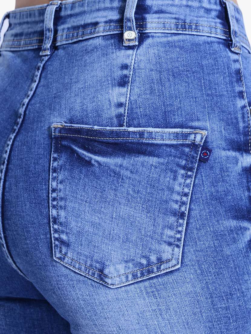 women high rise plain jean - 21052070 - Standard Image - 5