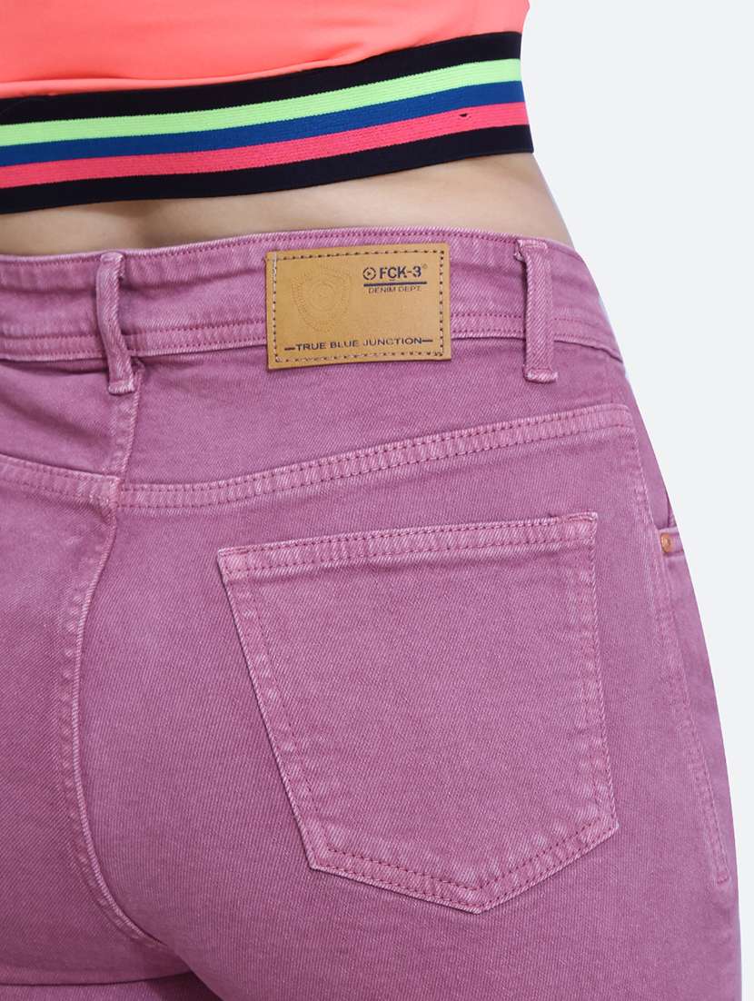 women high rise plain jean - 21052075 -  Standard Image - 5